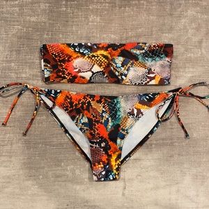 Missguided Snakeskin Bikini